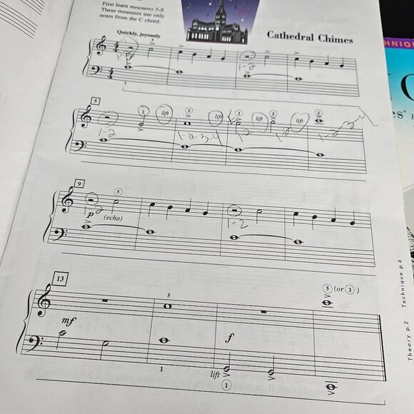 FJH Piano Lesson Sheet Music Books Level 2A-B 3A-B 4 5 Intermed Advanced Set 6 - Picture 7 of 16